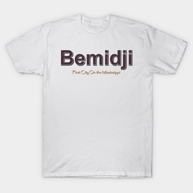 Bemidji Grunge Text T-Shirt by QinoDesign